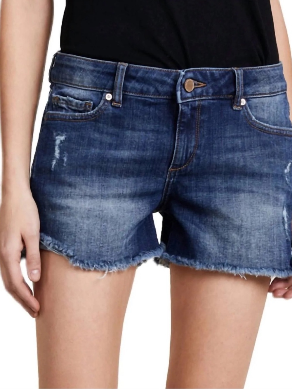 DL1961 Karlie Boyfriend Bluegrass Denim Shorts